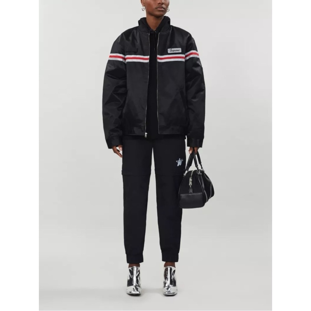 Supreme Reflective Stripe Work Jacket in Black